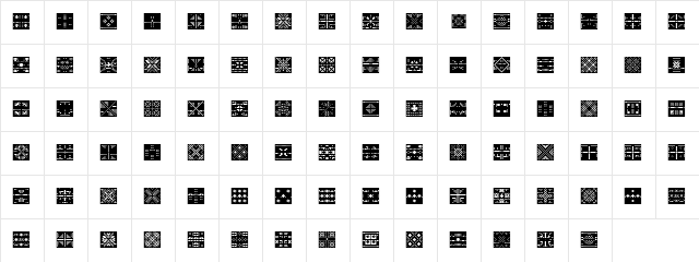 Patterns Medium  glyph index