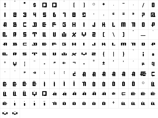 Dahgir RoundSmCaps  glyph index