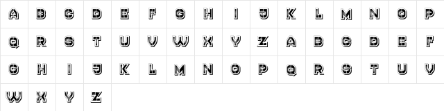 Adopted Regular  glyph index