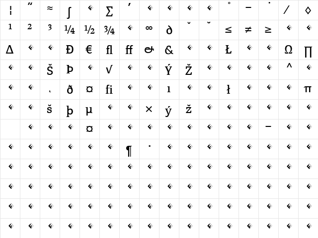 PageSerif-RegularExpert Regular  glyph index