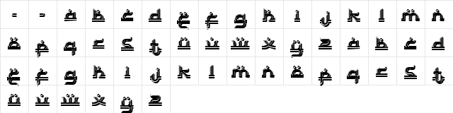 Bayram 3D Filled Regular  glyph index