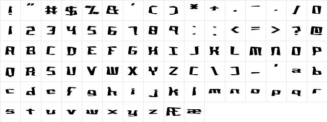 Not Quite Right BRK Regular  glyph index