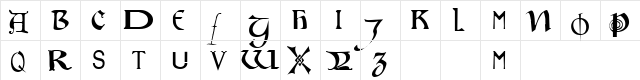 Hodgepodge Regular Regular  glyph index
