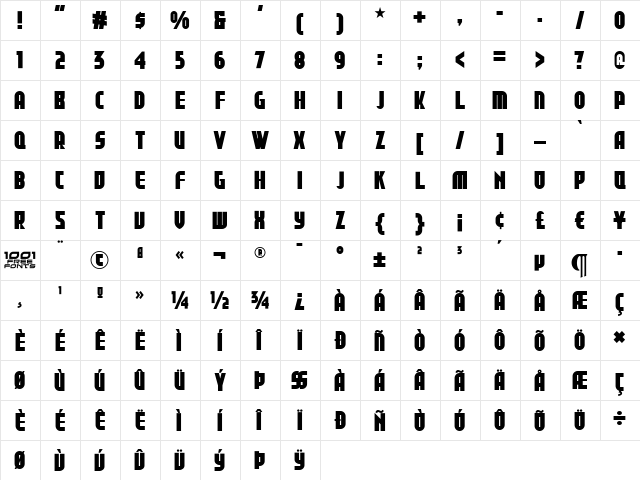 Shall We Gdansk NF Regular  glyph index