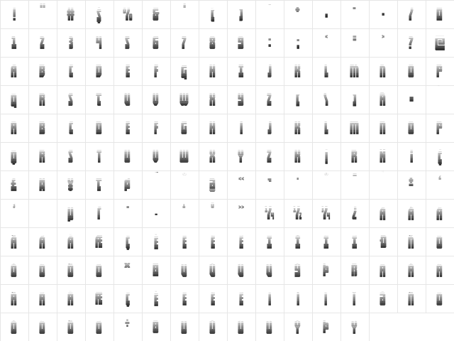Elastic Lad Expanded Gradient Regular  glyph index