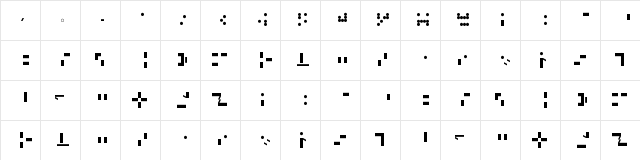 Gaian Regular  glyph index