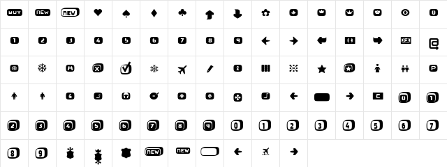 Mayo Regular  glyph index