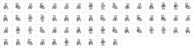 New Regular  glyph index