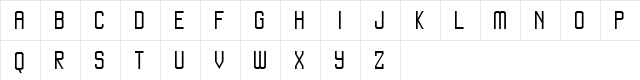 Jersey Slim Regular  glyph index