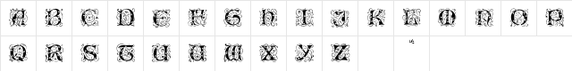 EileenCapsBlack Normal  glyph index