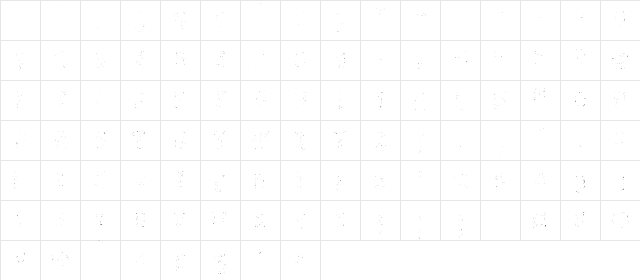 GraffitiC5 Medium  glyph index