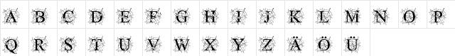 InitialAutumnTimes Regular  glyph index