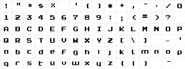 Realpolitik Regular  glyph index