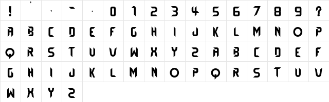 BTX-EXCELCIUS EXCELCIUS  glyph index