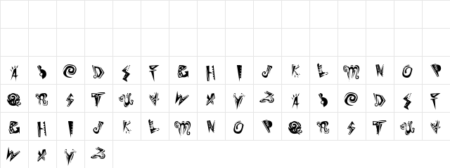 Models Regular  glyph index
