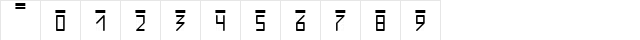 PostIndexBlack Regular  glyph index