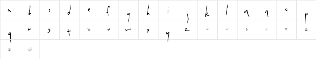 Washi Paper Regular  glyph index