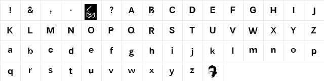 Moulded Saji Moulded Saji  glyph index