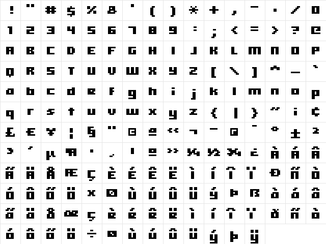 hooge 05_66 Regular  glyph index