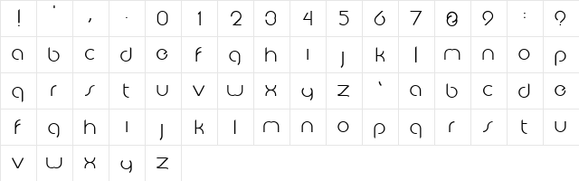 Abode Light  glyph index