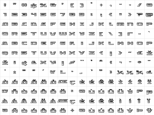 Iapetus Chrome Regular  glyph index