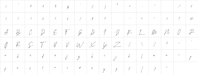 Amstirdam Demo  glyph index
