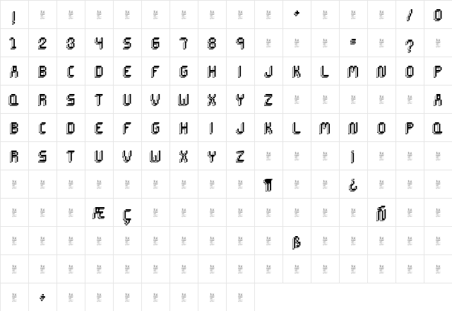 CHIP TUNES SHADOWS  glyph index