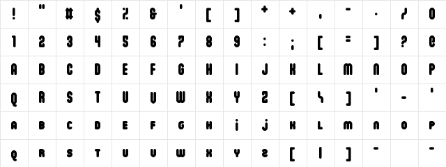 Hors D'oeuvres The Garter Regular  glyph index