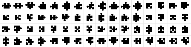jigsaw pieces tfb Regular  glyph index