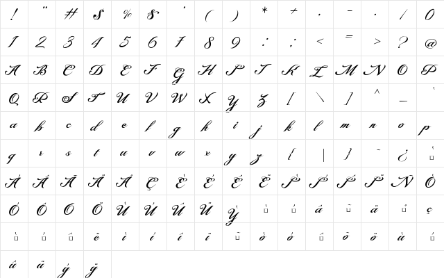 Montante Demo Regular  glyph index
