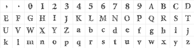 a Morris line Regular  glyph index