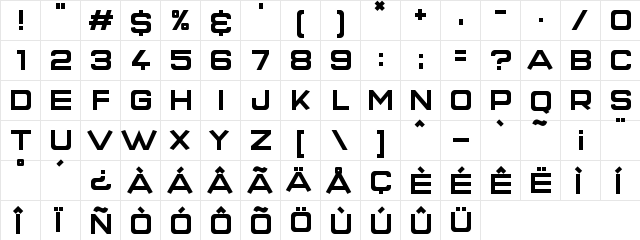 Super Quick Formula Regular  glyph index