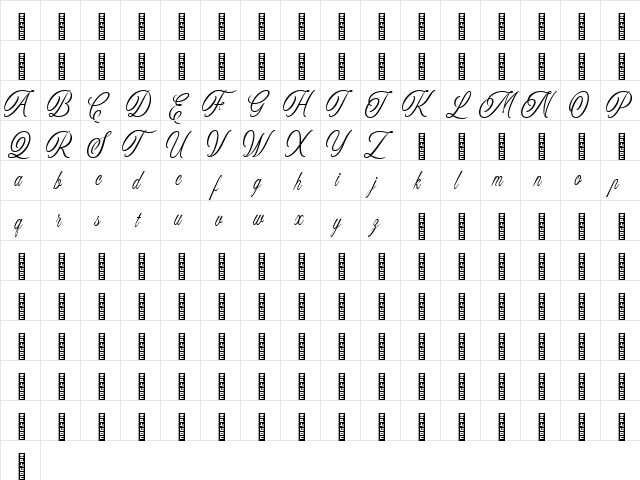 Sholaria Regular  glyph index