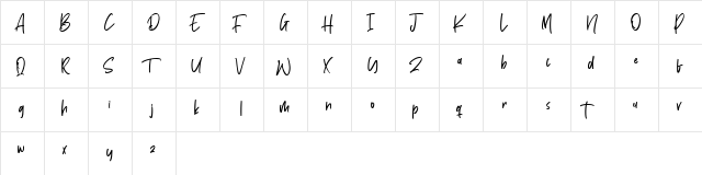 Heathers Free Regular  glyph index