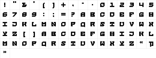 Ivan Regular  glyph index