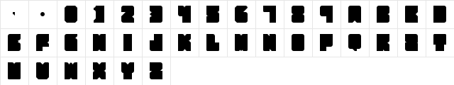 Party Hard Regular  glyph index