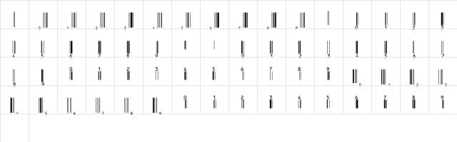UpcBwrP36Tt Normal  glyph index