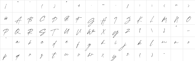 Kallimata Script Regular  glyph index