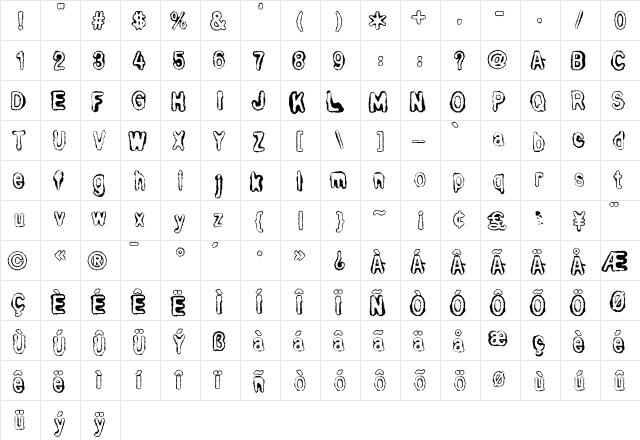 Bull Outline  glyph index