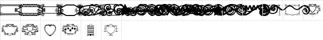 Dizzinz CurlyQ's Regular  glyph index