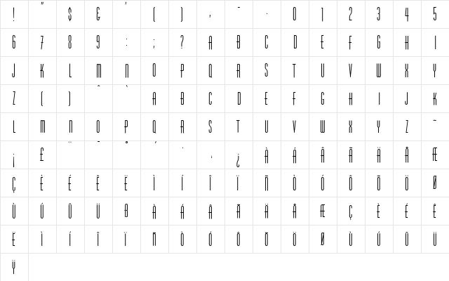 Chrysler-Compressed Medium  glyph index