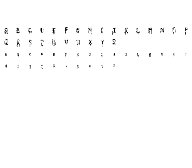 amoeba Regular  glyph index