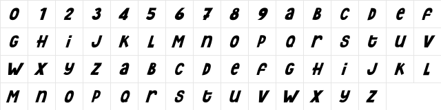 Hey Elsie Regular  glyph index