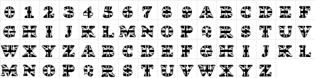 LMS God Save The Queen Regular  glyph index