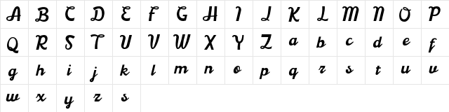 Boardley Demo Regular  glyph index