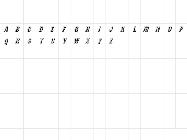 Tejaratchi italic Italic  glyph index