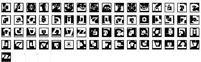BrokenSansCapsJumper Regular  glyph index