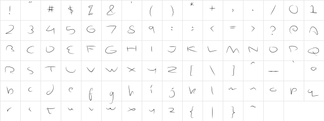 Dunk Godox Regular  glyph index