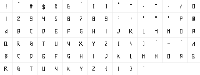 Slim Stradiva Regular  glyph index