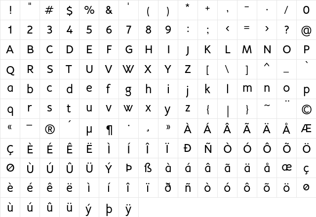 no_name_37 Regular  glyph index